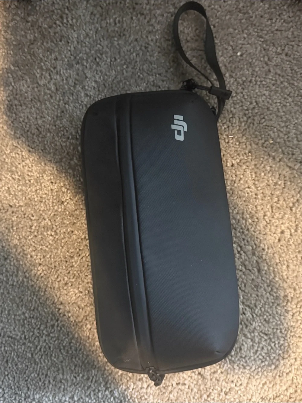 DJI Action 6 Black Hard Shell Zippered Carry Case with Wrist Strap